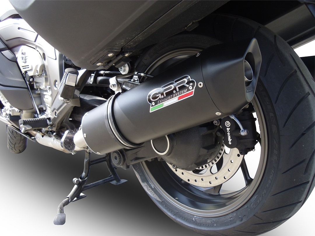 Escape compatible con Bmw K 1600 Gt 2010-2016, Furore Nero, Par de terminales de escape homologados, con db killer extraíbles y tubos de conexión específicos 