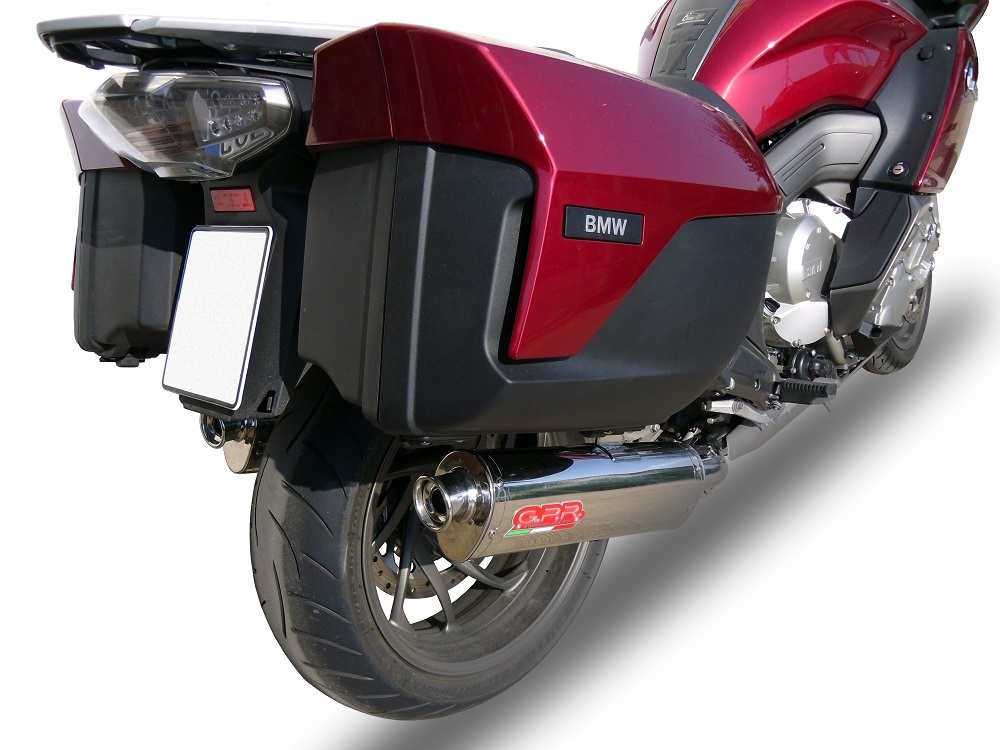 Escape compatible con Bmw K 1600 Gtl 2012-2016, Trioval, Par de terminales de escape homologados, con db killer extraíbles y tubos de conexión específicos 