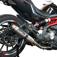 Escape compatible con Benelli Bn 302 S 2015-2016, Deeptone Inox, Escape legal, homologado, silenciador con db killer desmontable y tubo de conexión específico 