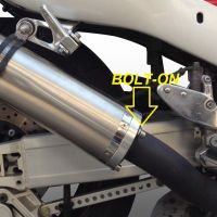Escape compatible con Kawasaki ZXR 400 R 1990-1998, Inox Tondo, Silenciador de escape, homologado, montaje con brida específica (bolt-on), con db killer extraíble 