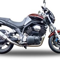 GPR escape compatible con  Yamaha Bt Bulldog 1100 2002-2007, Trioval, Par de terminales de escape homologados, con db killer extraíble, catalizadores y tubo de conexión específico 