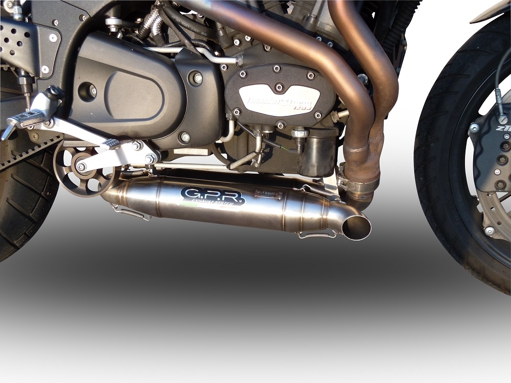 Escape compatible con Buell Xb 9 2003-2007, Deeptone Inox, Par de terminales de escape homologados, con db killer extraíbles y tubos de conexión específicos 