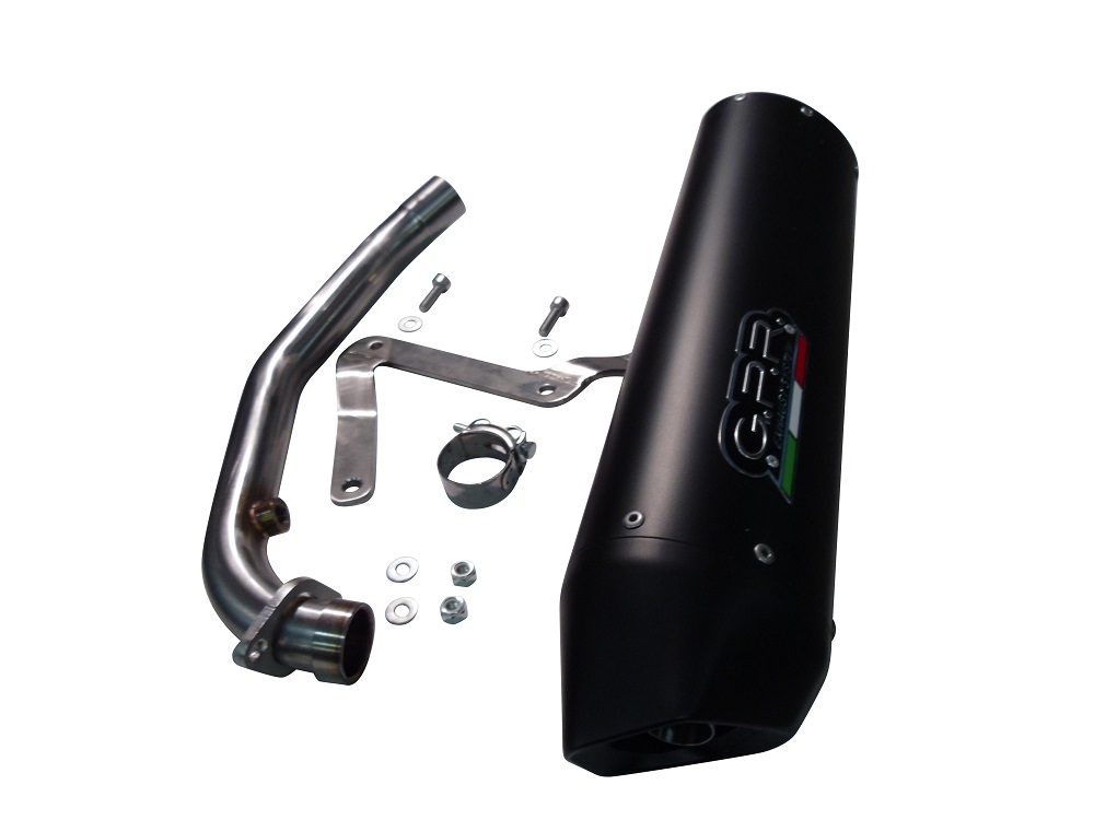 GPR escape compatible con  Honda Dylan 150 2000-2006, Furore Nero, Escape completo homologado y legal, incluido db killer extraíble 