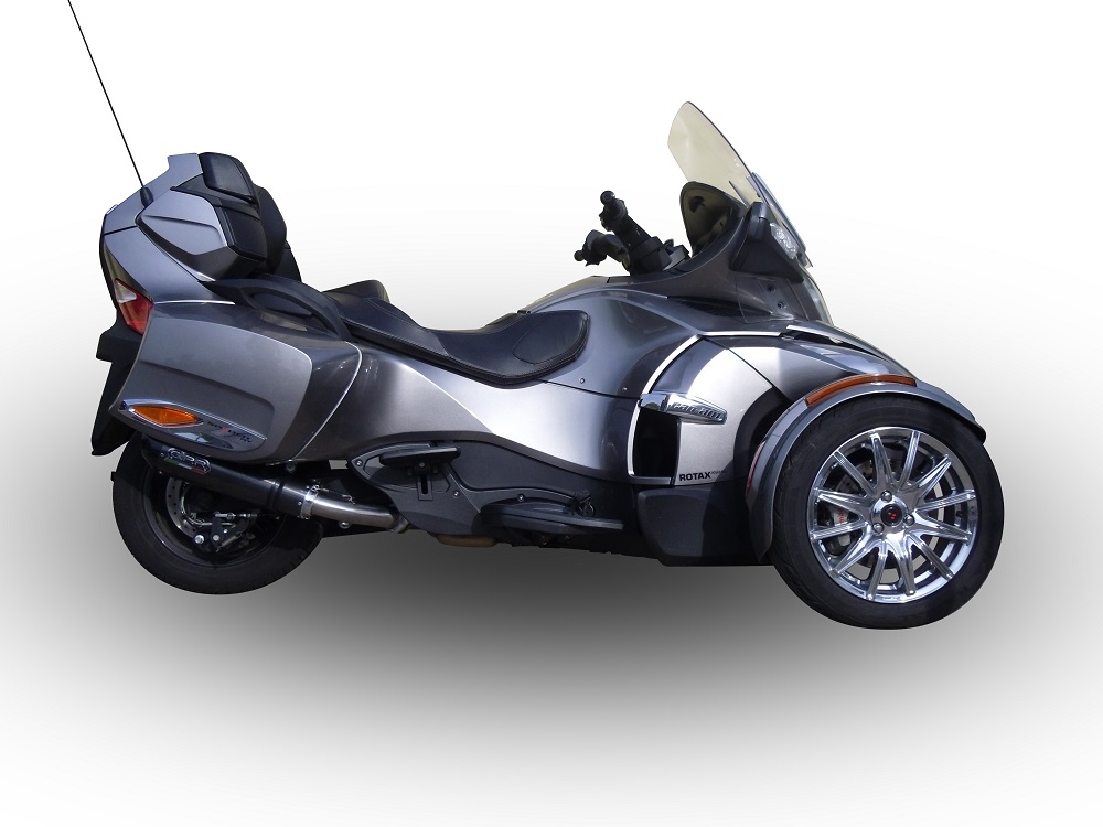 Escape compatible con Can Am Spyder 1000 St -Sts 2013-2016, Gpe Ann. Poppy, Escape legal, homologado, silenciador con db killer desmontable y tubo de conexión específico 