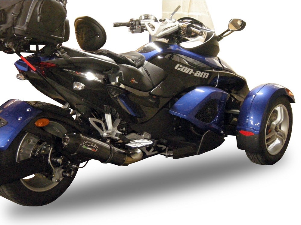 Escape compatible con Can Am Spyder 1000 i.e. Rs 2008-2012, Gpe Ann. Poppy, Escape legal, homologado, silenciador con catalizador, db killer desmontable y tubo de conexión específico 