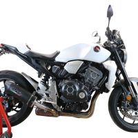 Escape compatible con Honda Cb 1000 R 2018-2020, Furore Nero, Escape racing, silenciador con tubo de conexion, articulo sin homologacion 