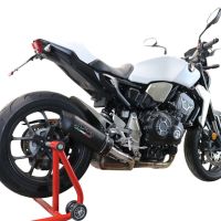 Escape compatible con Honda Cb 1000 R 2018-2020, Furore Nero, Escape racing, silenciador con tubo de conexion, articulo sin homologacion 