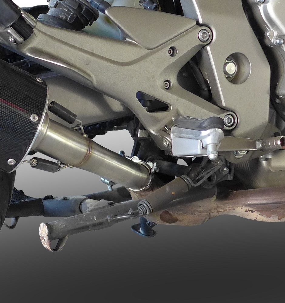 Escape compatible con Honda Cbf 1000 - ST 2006-2009, Gpe Ann. titanium, Par de terminales de escape homologados, con db killer extraíbles y tubos de conexión específicos 