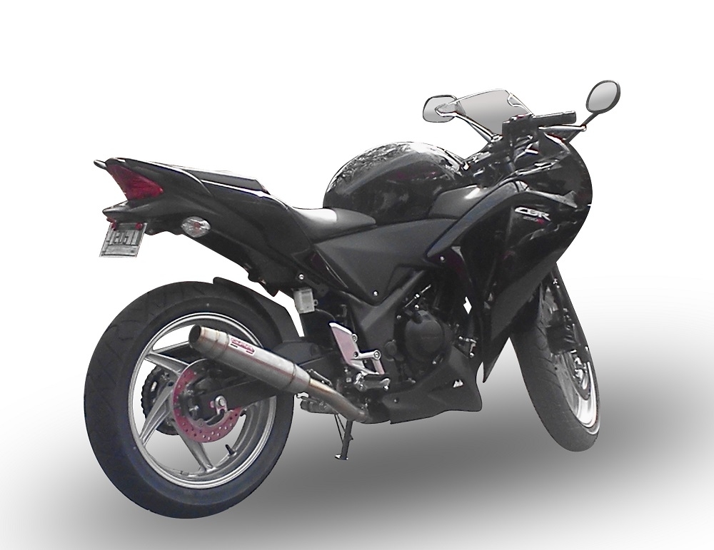 Escape compatible con Honda Cbr 250 R 2010-2014, Deeptone Inox, Escape legal, homologado, silenciador con catalizador, db killer desmontable y tubo de conexión específico 