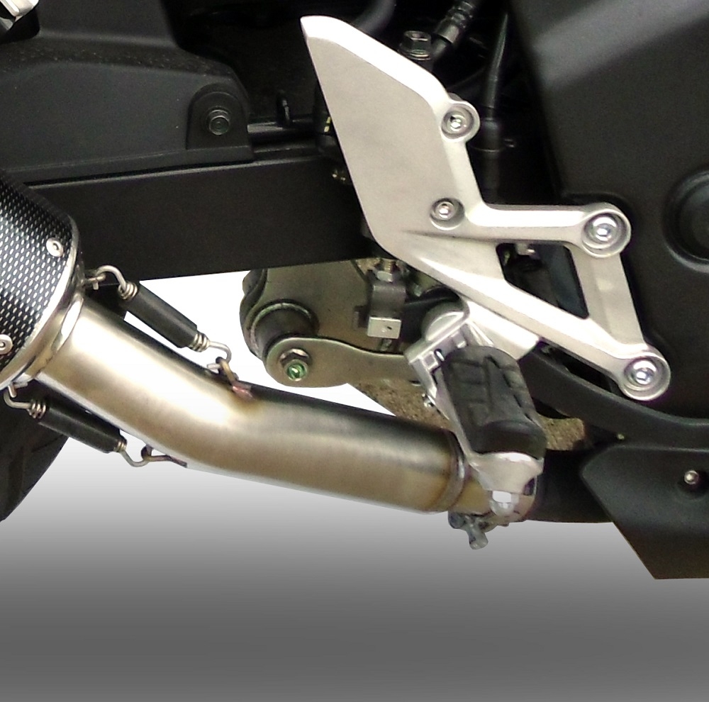 Escape compatible con Honda Cbr 250 R 2010-2014, Powercone Evo, Escape legal, homologado, silenciador con db killer desmontable y tubo de conexión específico 