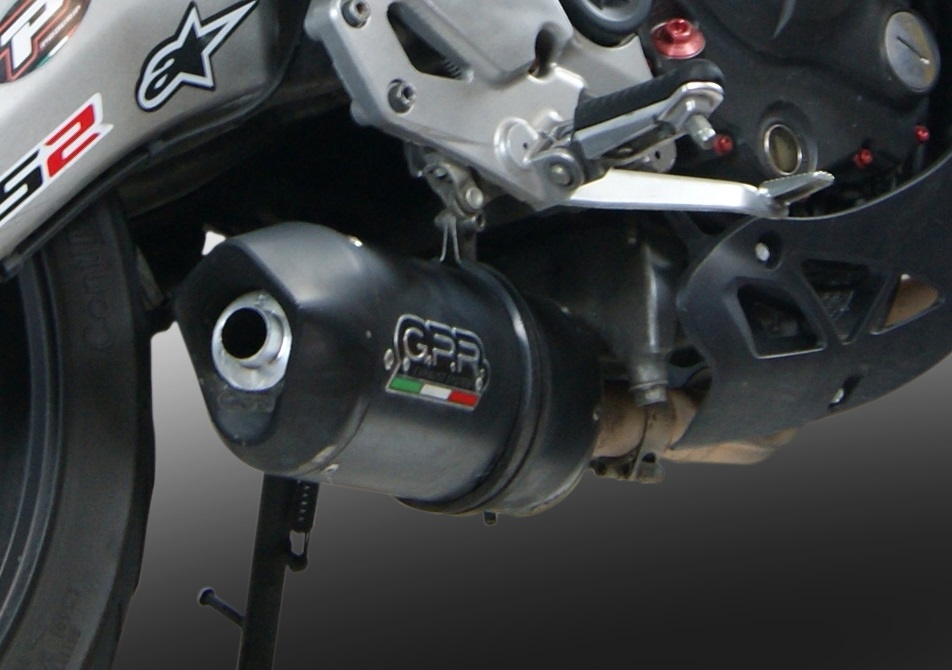 GPR escape compatible con  Cf Moto Nk 650 2012-2016, Furore Nero, Escape legal, homologado, silenciador con db killer desmontable y tubo de conexión específico 
