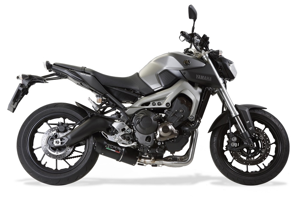Escape compatible con Yamaha Mt-09 2017-2020, Furore Evo4 Nero, Escape completo homologado y legal,con catalizador incluido db killer extraíble 