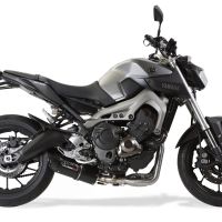 Escape compatible con Yamaha Mt-09 2017-2020, Furore Evo4 Nero, Escape completo homologado y legal,con catalizador incluido db killer extraíble 