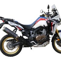 Escape compatible con Honda Crf 1000 L Africa Twin 2015-2017, Dual Poppy, Escape legal, homologado, silenciador con db killer desmontable y tubo de conexión específico 