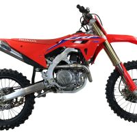 Escape compatible con Honda Crf 450 R-RX 2021-2025, Pentacross FULL Titanium, Escape completo racing, incluyendo colector y db killer desmontable, sin homologación 