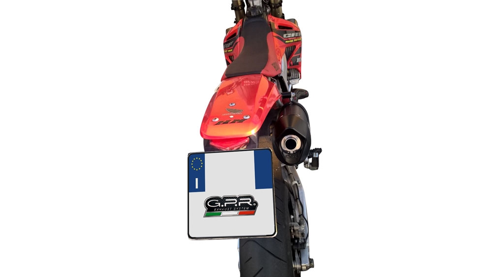 Escape compatible con Honda Crf 450 R-RX 2001-2002, Furore Nero, Escape legal, homologado, silenciador con db killer desmontable y tubo de conexión específico 