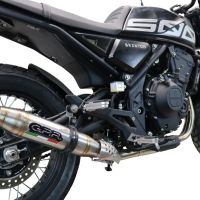 Escape compatible con Brixton CroSsfire 500 X 2020-2021, Deeptone Inox, Escape legal, homologado, silenciador con db killer desmontable y tubo de conexión específico 