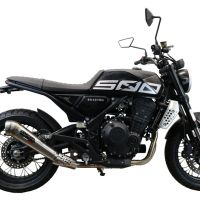 Escape compatible con Brixton CroSsfire 500 X 2022-2023, Powercone Evo, Escape legal, homologado, silenciador con db killer desmontable y tubo de conexión específico 