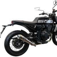 Escape compatible con Brixton CroSsfire 500 X 2022-2023, Powercone Evo, Escape legal, homologado, silenciador con db killer desmontable y tubo de conexión específico 