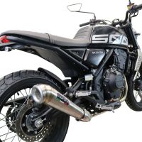 Escape compatible con Brixton CroSsfire 500 X 2022-2023, Powercone Evo, Escape legal, homologado, silenciador con db killer desmontable y tubo de conexión específico 
