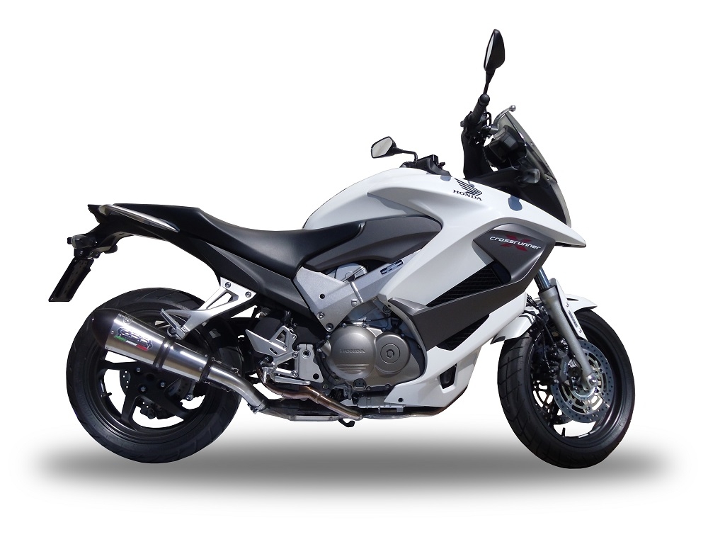 Escape compatible con Honda Crossrunner 800 Vfr 800 X 2011-2014, Gpe Ann. titanium, Escape legal, homologado, silenciador con db killer desmontable y tubo de conexión específico 