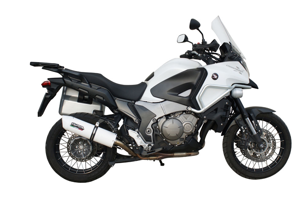 Escape compatible con Honda VFR1200X Crosstourer 2017-2020, Albus Evo4, Escape legal, homologado, silenciador con db killer desmontable y tubo de conexión específico 