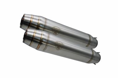 Escape compatible con Bmw K 1100 Lt 1992-1999, Deeptone Inox Cafè Racer, Par de silenciadores de escape homologados, con db killers desmontables, entregados sin tubos de conexión 