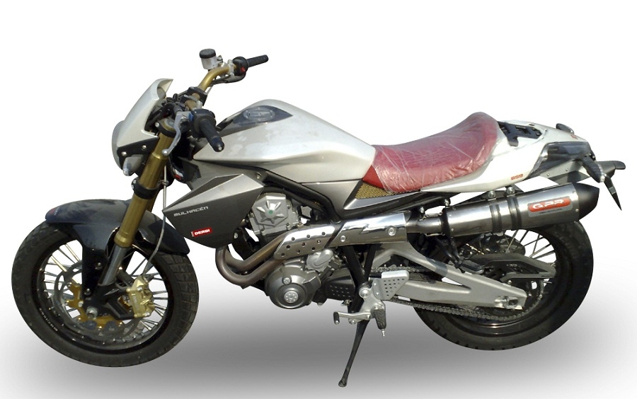 Escape compatible con Derbi Mulhacén 659 2005-2011, Gpe Ann. titanium, Escape legal, homologado, silenciador con catalizador, db killer desmontable y tubo de conexión específico 