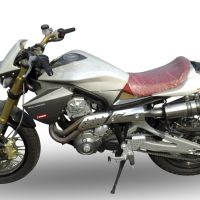 Escape compatible con Derbi Mulhacén 659 2005-2011, Gpe Ann. titanium, Escape legal, homologado, silenciador con catalizador, db killer desmontable y tubo de conexión específico 