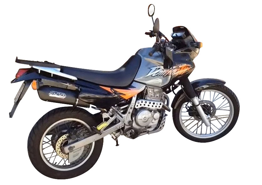 Escape compatible con Honda Dominator Nx 650 1988-2001, Furore Poppy, Escape semi-completo homologado con db killer extraible 