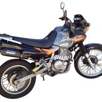 Escape compatible con Honda Dominator Nx 650 1988-2001, Furore Poppy, Escape semi-completo homologado con db killer extraible 