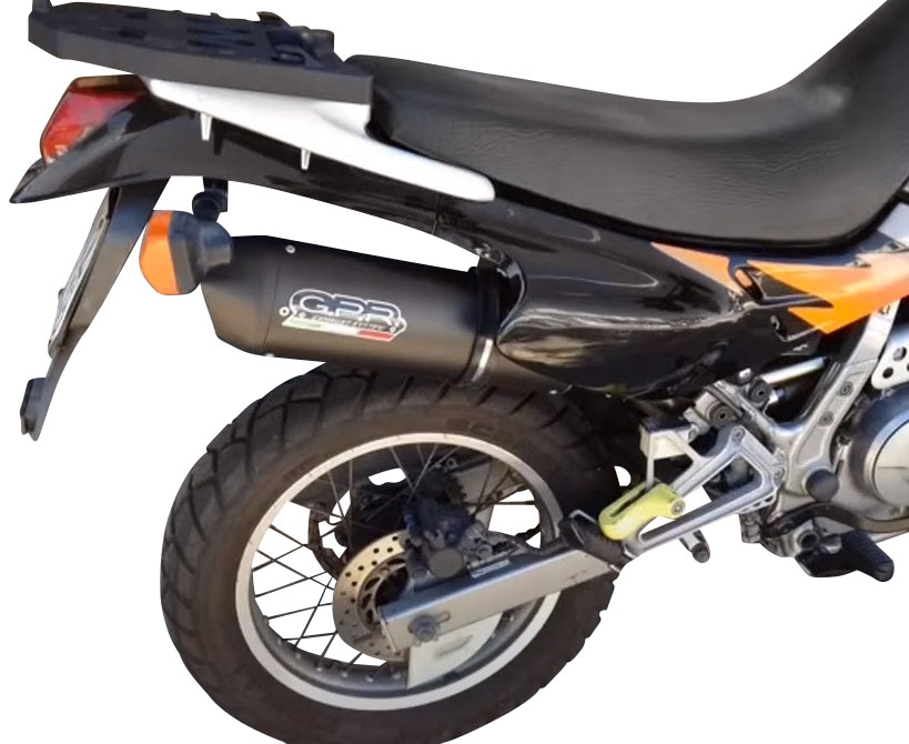Escape compatible con Honda Dominator Nx 650 1988-2001, Furore Nero, Escape semi-completo homologado con db killer extraible 