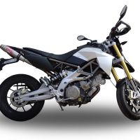 Escape compatible con Aprilia Dorsoduro 900 2017-2020, Deeptone Inox, Doble escape racing, con tubos de conexión, artículo sin homologación 