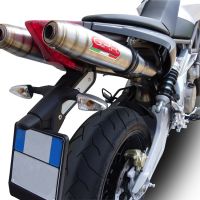 Escape compatible con Aprilia Dorsoduro 900 2017-2020, Deeptone Inox, Doble escape racing, con tubos de conexión, artículo sin homologación 