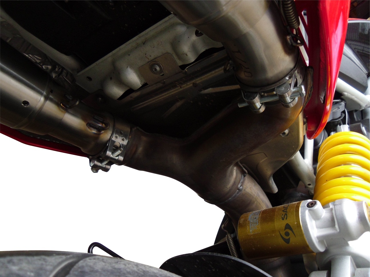GPR escape compatible con  Aprilia Dorsoduro 1200 2011-2016, New Grand Prix Evo Titanium, Par de terminales de escape homologados, con db killer extraíbles y tubos de conexión específicos 
