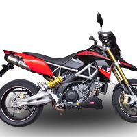 GPR escape compatible con  Aprilia Dorsoduro 1200 2011-2016, New Grand Prix Evo Titanium, Par de terminales de escape homologados, con db killer extraíbles y tubos de conexión específicos 