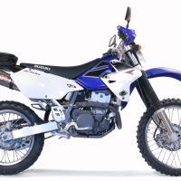 Escape compatible con Kawasaki KLX 400 R 2003-2004, Gpe Ann. titanium, Escape legal, homologado, silenciador con db killer desmontable y tubo de conexión específico 