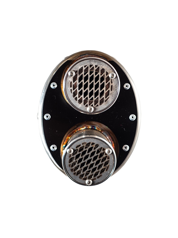 Escape compatible con Benelli Trk 702 2023-2024, Dual Inox, Escape legal, homologado, silenciador con db killer desmontable y tubo de conexión específico 