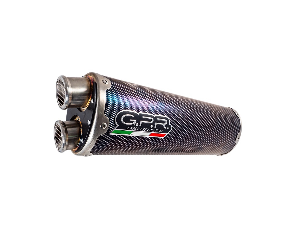 GPR escape compatible con  Triumph Tiger 1200 Gt - Rally 2022-2024, Dual Inox, Escape legal, homologado, silenciador con db killer desmontable y tubo de conexión específico 