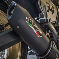 Escape compatible con Ducati Scrambler 800 2017-2020, Furore Evo4 Nero, Escape legal, homologado, silenciador con catalizador, db killer desmontable y tubo de conexión específico 