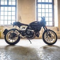 GPR escape compatible con  Ducati Scrambler 800  2015-2016, New Grand Prix Evo Titanium, Escape legal, homologado, silenciador con catalizador, db killer desmontable y tubo de conexión específico 