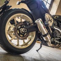 Escape compatible con Ducati Scrambler 800 2015-2016, M3 Inox , Escape legal, homologado, silenciador con catalizador, db killer desmontable y tubo de conexión específico 