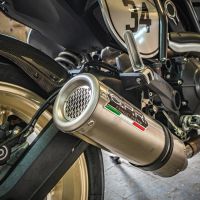 Escape compatible con Ducati Scrambler 800 2017-2020, M3 Titanium Natural, Escape legal, homologado, silenciador con catalizador, db killer desmontable y tubo de conexión específico 