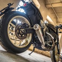 Escape compatible con Ducati Scrambler 800 2017-2020, Powercone Evo, Escape legal, homologado, silenciador con catalizador, db killer desmontable y tubo de conexión específico 