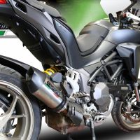 Escape compatible con Ducati Multistrada 1260 2018-2020, GP Evo4 Titanium, Escape legal, homologado, silenciador con db killer desmontable y tubo de conexión específico 