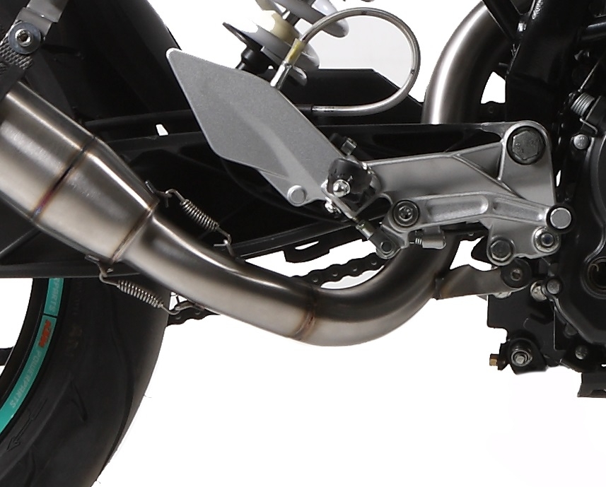 Escape compatible con Ktm Duke 200 2012-2020, Deeptone Inox, Escape racing, silenciador con tubo de conexion, articulo sin homologacion 