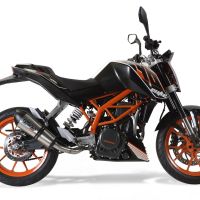 GPR escape compatible con  Ktm Duke 390 2013-2016, New Grand Prix Evo Titanium, Escape homologado, legal, con db killer extraíble, tubo de conexión y catalizador 