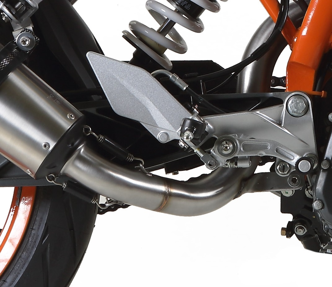 GPR escape compatible con  Ktm Duke 390 2013-2016, New Grand Prix Evo Titanium, Escape homologado, legal, con db killer extraíble, tubo de conexión y catalizador 