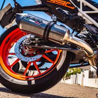 Escape compatible con Ktm Rc 390 2017-2020, GP Evo4 Poppy, Escape legal, homologado, silenciador con db killer desmontable y tubo de conexión específico 