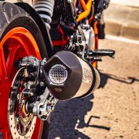 Escape compatible con Ktm Rc 390 2017-2020, GP Evo4 Poppy, Escape legal, homologado, silenciador con db killer desmontable y tubo de conexión específico 